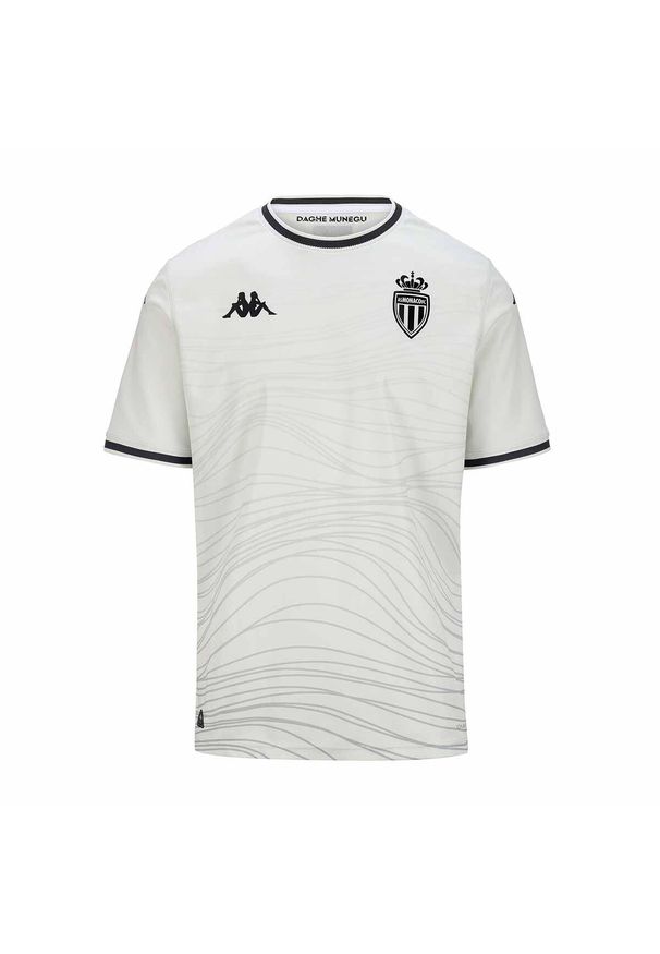 Kappa - Trzecia koszulka dla dzieci AS Monaco 2024/25. Kolor: szary. Sport: piłka nożna