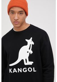 Kangol bluza bawełniana kolor czarny z nadrukiem KLEU003-99. Okazja: na co dzień. Kolor: czarny. Materiał: bawełna. Wzór: nadruk. Styl: casual #3