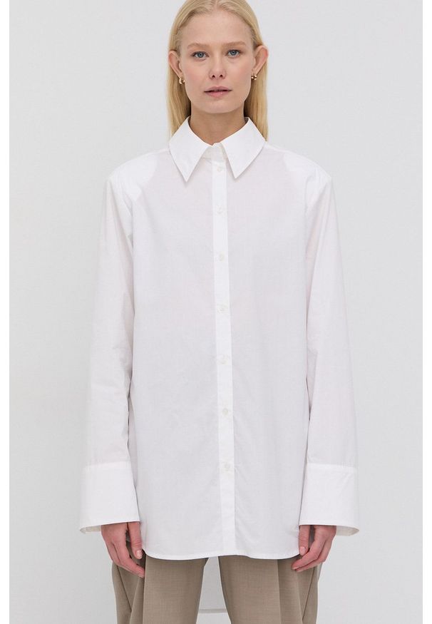 Birgitte Herskind Koszula bawełniana Mr Shirt damska kolor biały relaxed z kołnierzykiem klasycznym. Typ kołnierza: kołnierzyk klasyczny. Kolor: biały. Materiał: bawełna. Styl: klasyczny