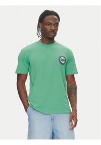 Quiksilver T-Shirt Circle Back Ss EQYZT08054 Zielony Regular Fit. Kolor: zielony. Materiał: bawełna