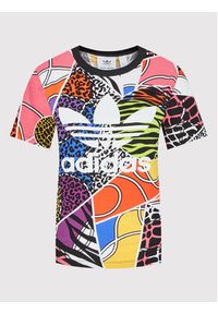 Adidas - adidas T-Shirt RICH MNISI HC4464 Kolorowy Regular Fit. Materiał: bawełna. Wzór: kolorowy #6