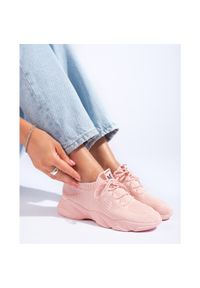 SHELOVET - Damskie różowe buty sportowe Shelovet. Kolor: różowy #5