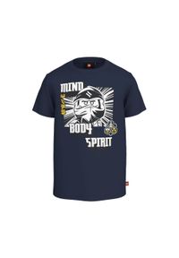 Koszulka bawełniana dziecięca LEGO Ninjago TAYLOR 107. Kolor: niebieski. Materiał: bawełna