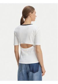 Calvin Klein Jeans T-Shirt LV047F247G Biały Slim Fit. Kolor: biały. Materiał: bawełna #4