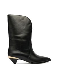 Love Moschino - LOVE MOSCHINO Botki JA24363G0NIA0000 Czarny. Kolor: czarny. Materiał: skóra #1