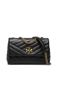 Tory Burch Torebka Kira Chevron Small Convertible 90452 Czarny. Kolor: czarny. Materiał: skórzane #1