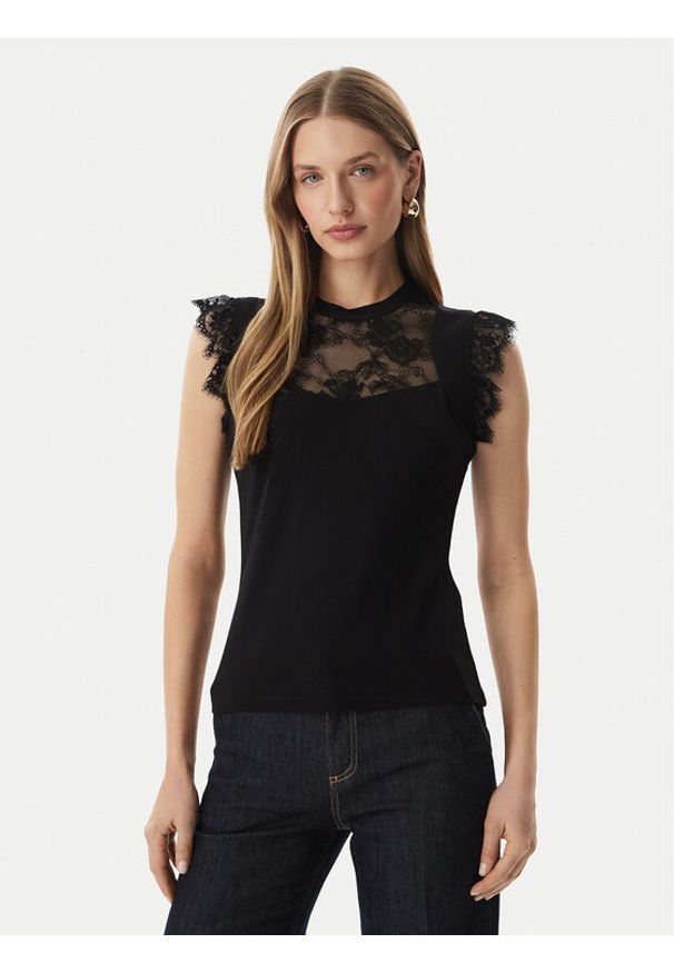 Morgan Bluzka 261-DLIVE Czarny Regular Fit. Kolor: czarny. Materiał: syntetyk