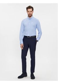 BOSS - Boss Koszula 50469378 Błękitny Regular Fit. Kolor: niebieski. Materiał: bawełna, syntetyk #4
