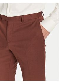 BOSS Garnitur H-Huge 50546080 Brązowy Slim Fit. Kolor: brązowy. Materiał: wełna #4