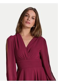 Swing Sukienka wieczorowa 5AI17100 Bordowy Regular Fit. Kolor: czerwony. Materiał: syntetyk. Styl: wizytowy #6