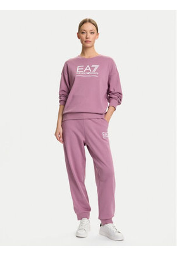 EA7 Emporio Armani Bluza 7W000416 AF12473 UA272 Różowy Relaxed Fit. Kolor: różowy. Materiał: bawełna