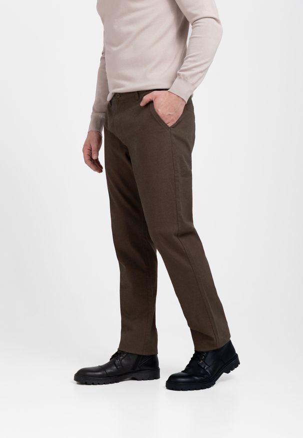 Volcano - Spodnie chinosy, Regular Fit, R-PATT. Materiał: materiał. Styl: klasyczny