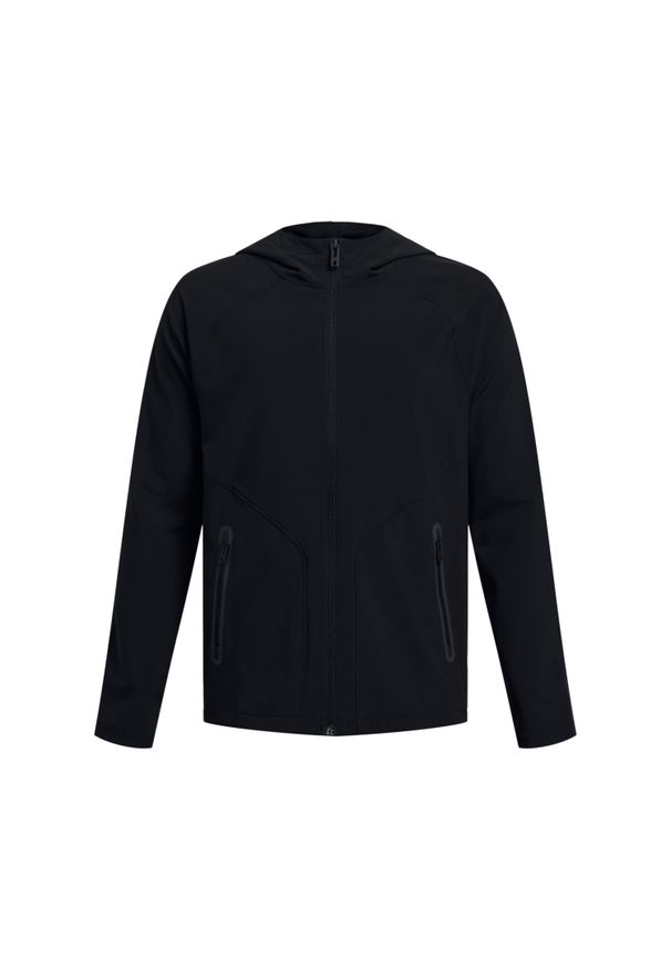 Dziecięca kurtka wodoodporna zapinana na zamek Under Armour Unstoppable. Kolor: szary, wielokolorowy, czarny