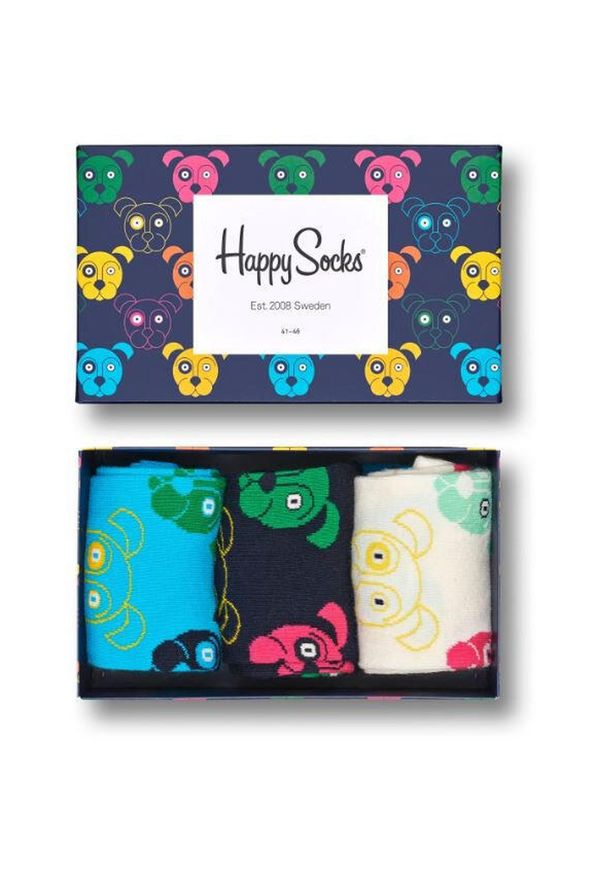 ZEAGLE - Zestaw 3 skarpetek dla psów - Rozmiar 41-46. Kolor: wielokolorowy. Materiał: elastan, poliamid, bawełna