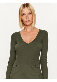 Morgan Sweter 232-MAZ Zielony Slim Fit. Kolor: zielony. Materiał: syntetyk