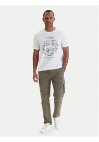 Aeronautica Militare T-Shirt 261TS2540UJ00727 Biały Regular Fit. Kolor: biały. Materiał: bawełna #4