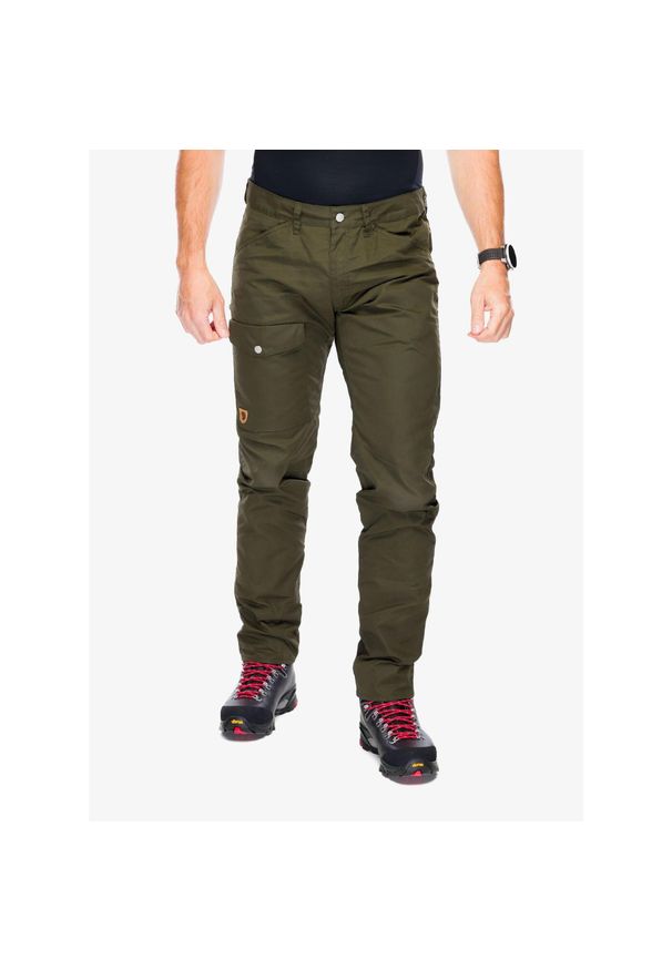 Fjällräven - Spodnie turystyczne męskie Fjallraven Greenland Jeans Long. Kolor: zielony. Materiał: jeans