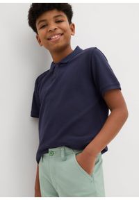 bonprix - Spodnie chinosy slim fit z regulowaną talią, straight. Okazja: na co dzień. Kolor: zielony. Styl: casual #3