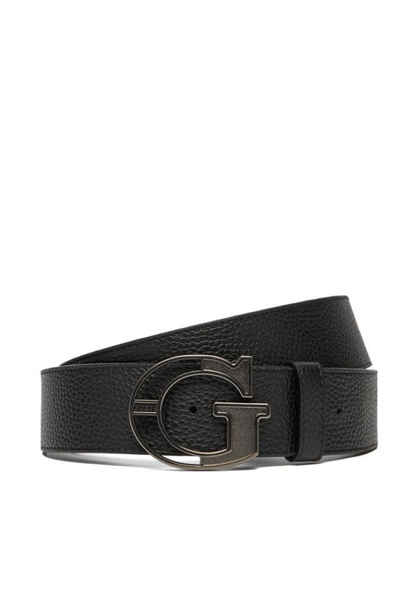 Guess Pasek Męski BM784 0P5435 Czarny. Kolor: czarny. Materiał: skóra