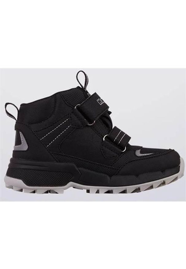 Buty do chodzenia dla dzieci Kappa 260905K1115. Zapięcie: rzepy. Kolor: czarny. Materiał: guma, syntetyk, tkanina, materiał. Szerokość cholewki: normalna