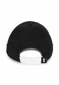 DKNY - Dkny czapka bawełniana dziecięca kolor czarny z aplikacją. Kolor: czarny. Materiał: bawełna. Wzór: aplikacja #2