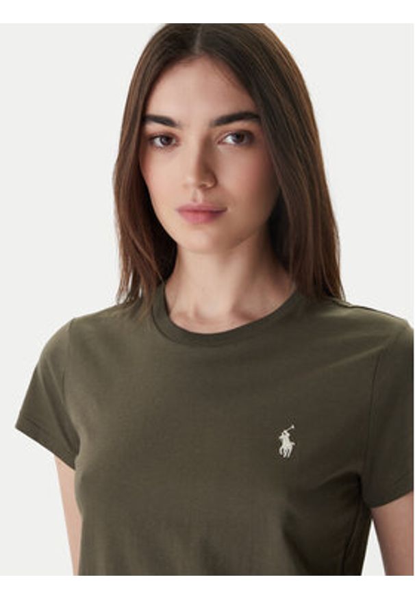 Polo Ralph Lauren T-Shirt 211B14605011 Brązowy Classic Fit. Typ kołnierza: polo. Kolor: brązowy. Materiał: bawełna