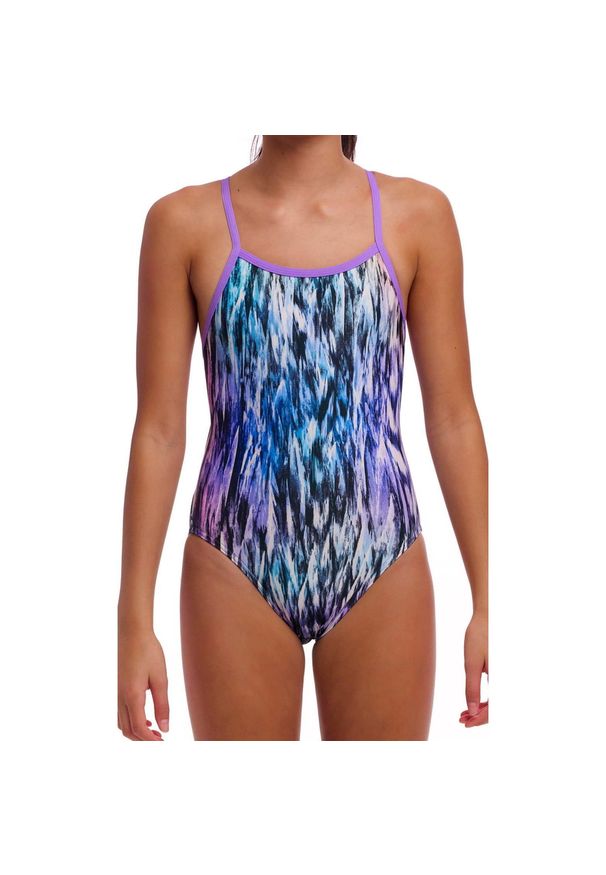 FUNKITA - Strój do pływania dziewczęcy Funkita Fly Dye - Single Strap. Kolor: wielokolorowy