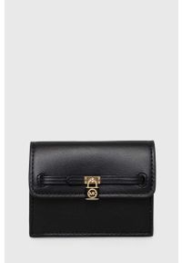 MICHAEL Michael Kors portfel skórzany damski kolor czarny. Kolor: czarny. Materiał: skóra
