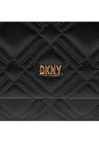 DKNY Torebka Evon Flap Shoulder R413BC66 Czarny. Kolor: czarny. Materiał: skórzane