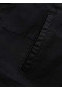Ombre Clothing - Klasyczne męskie szorty chino z podwiniętą nogawką - czarne V9 OM-SRCS-0197 - XXL. Kolor: czarny. Materiał: bawełna, elastan. Sezon: lato. Styl: klasyczny #11