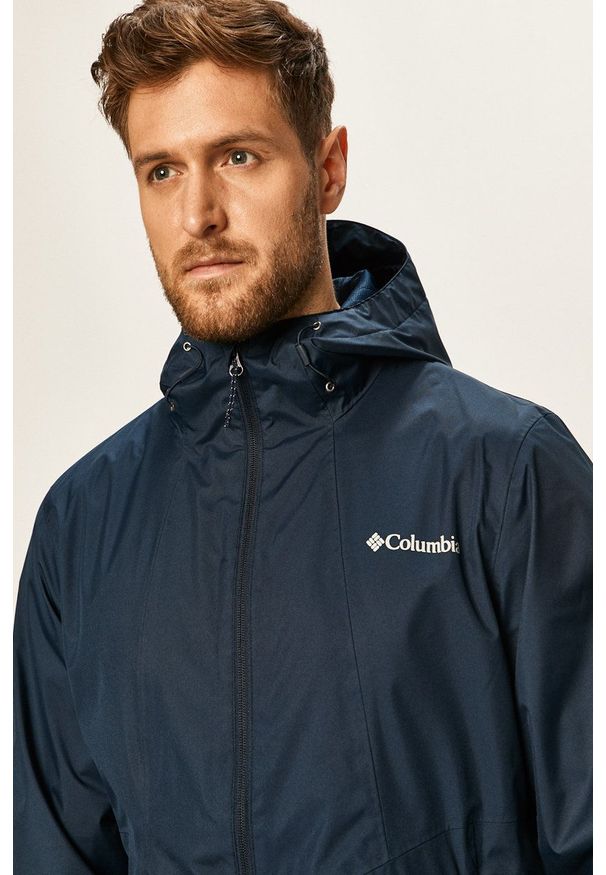 columbia - Columbia - Kurtka. Okazja: na co dzień. Typ kołnierza: kaptur. Kolor: niebieski. Styl: casual