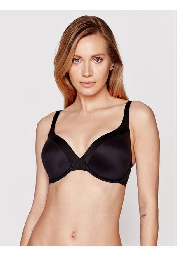 Triumph Biustonosz push-up Body Make-Up Soft Touch 10205991 Czarny. Kolor: czarny. Materiał: syntetyk. Rodzaj stanika: push-up