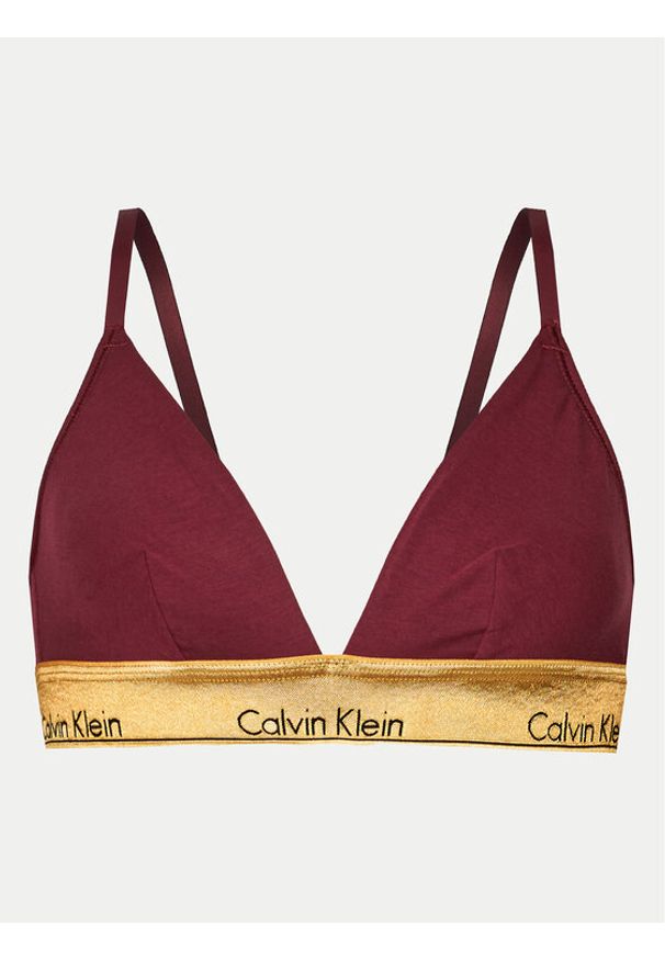 Calvin Klein Underwear Biustonosz bezfiszbinowy 000QF7787E Bordowy. Kolor: czerwony. Materiał: bawełna