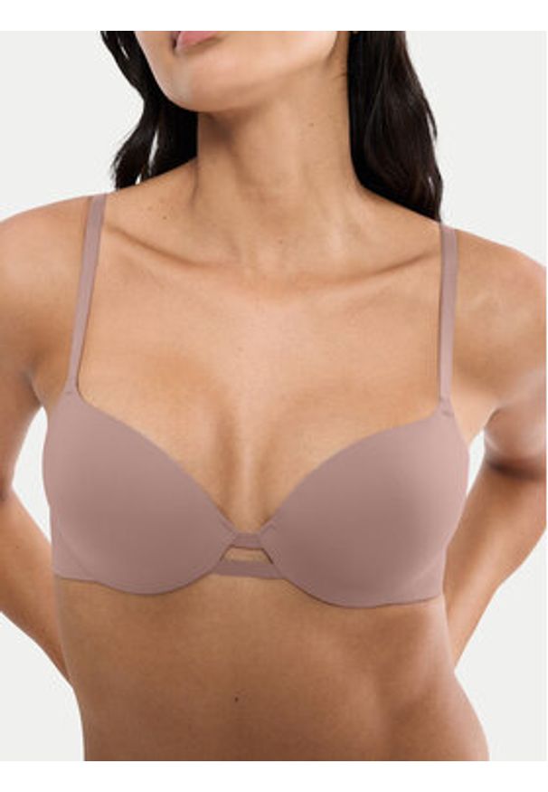 Triumph Biustonosz z fiszbiną Body Make-Up Illusion 10226401 Brązowy. Kolor: brązowy. Materiał: syntetyk