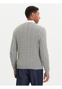 Polo Ralph Lauren Sweter 710775885013 Szary Regular Fit. Typ kołnierza: polo. Kolor: szary. Materiał: bawełna #4