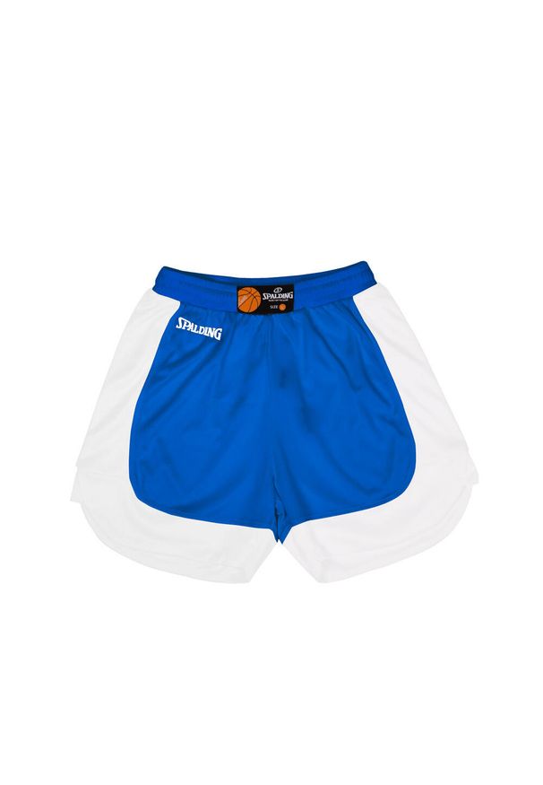 SPALDING - Szorty dla dzieci Spalding Hustle. Kolor: wielokolorowy, niebieski, biały. Styl: sportowy. Sport: koszykówka, fitness