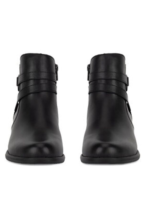 Remonte Botki D0F77-00 Czarny. Kolor: czarny. Materiał: skóra