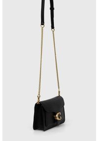 Coach torebka skórzana Tabby Chain Clutch kolor czarny. Kolor: czarny. Materiał: skórzane. Rodzaj torebki: na ramię #2