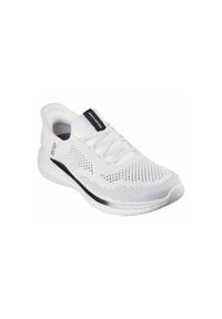 skechers - Buty do chodzenia męskie Skechers 210810WHT. Kolor: biały. Materiał: tkanina, guma. Szerokość cholewki: normalna. Sport: turystyka piesza #1