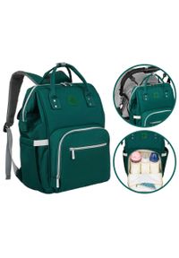 Plecak z uchwytem na wózek Peterson MB1 c. zielony. Kolor: zielony. Materiał: materiał. Styl: casual, elegancki