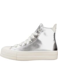 Converse - Kapcie CONVERSE CHUCK TAYLOR ALL STAR LIFT PLATFORM METALLIC Srebrny. Kolor: szary. Materiał: syntetyk, tkanina. Obcas: na platformie