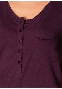 bonprix - T-shirt z plisą guzikową. Typ kołnierza: dekolt w serek. Kolor: czerwony #2