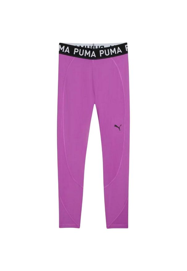 Puma - Damskie Legginsy Treningowe Strong Training Leggings. Kolor: fioletowy. Sport: turystyka piesza