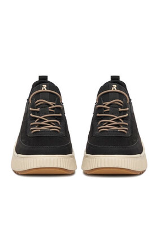 Rieker Sneakersy W1703-00 Czarny. Kolor: czarny. Materiał: materiał