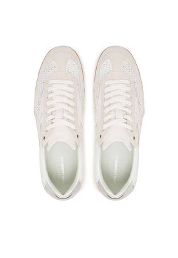 Karl Lagerfeld - KARL LAGERFELD Sneakersy Kandidate KL63826 Biały. Kolor: biały. Materiał: zamsz, skóra