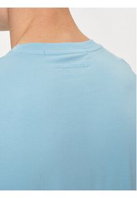 Karl Lagerfeld - KARL LAGERFELD T-Shirt 755055 542221 Niebieski Regular Fit. Typ kołnierza: dekolt w karo. Kolor: niebieski. Materiał: bawełna