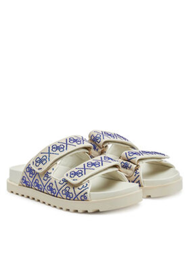 Guess Klapki FLJFDZ FAB19 Écru. Materiał: skóra