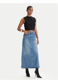 Patrizia Pepe Spódnica jeansowa 8G0521/D1WZB-CB02 Niebieski Regular Fit. Kolor: niebieski. Materiał: bawełna #3