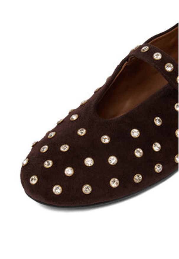 Eva Minge Baleriny EO-NALA-249060-51 Brązowy. Kolor: brązowy. Materiał: zamsz, skóra