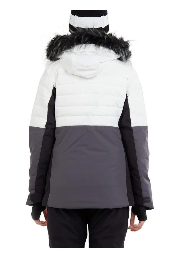 FUNDANGO - Kurtka narciarska damska Salina Padded Jacket. Kolor: biały, wielokolorowy, czarny. Materiał: puch. Sport: narciarstwo